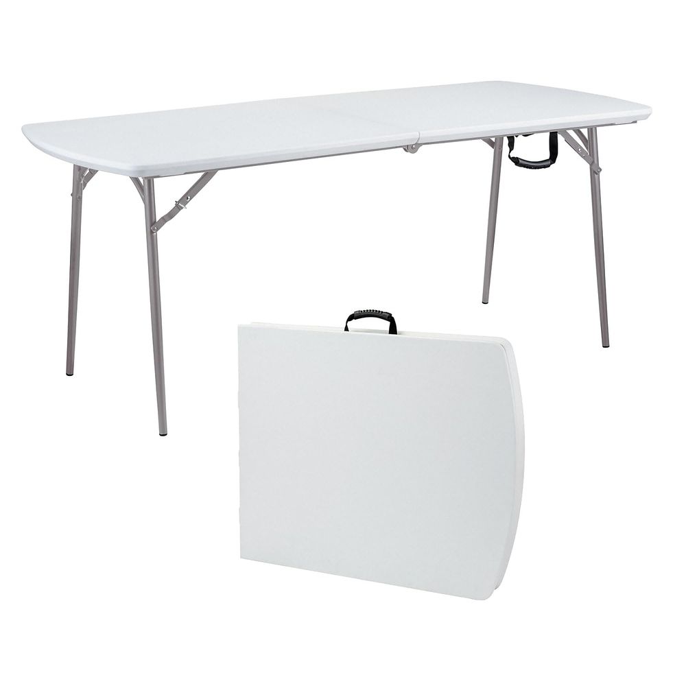 Camping Outdoor Or Indoor - 30 x 72 Zoll großer Kunststoff-Klapptisch