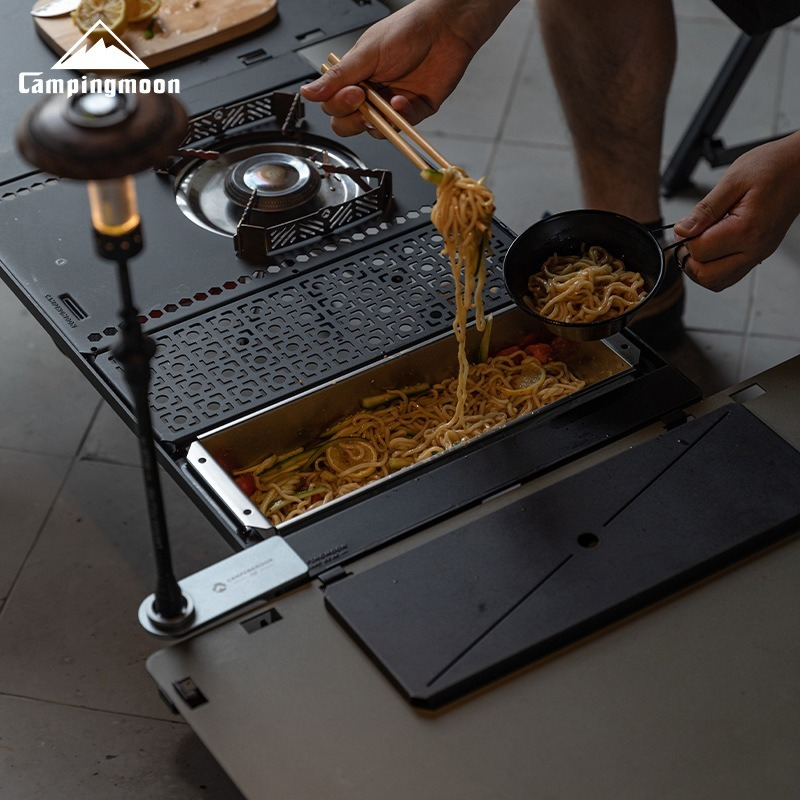 Outdoor Camping Sink - CAMPINGMOON CK-11 Besteckbox aus Edelstahl für