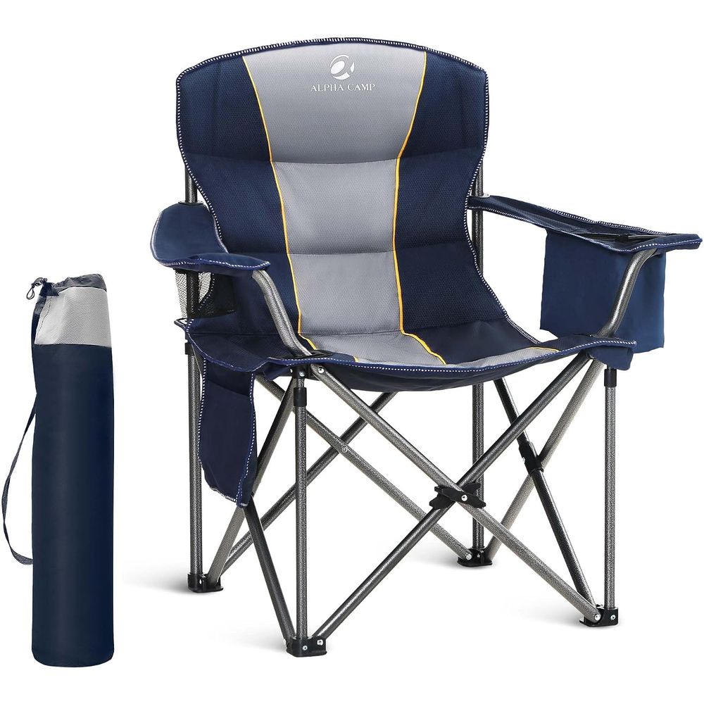 Outdoor Oversized Camping Chair - Campingstuhl Übergroßer Robuster Gepolsterter Outdoor-Stuhl mit