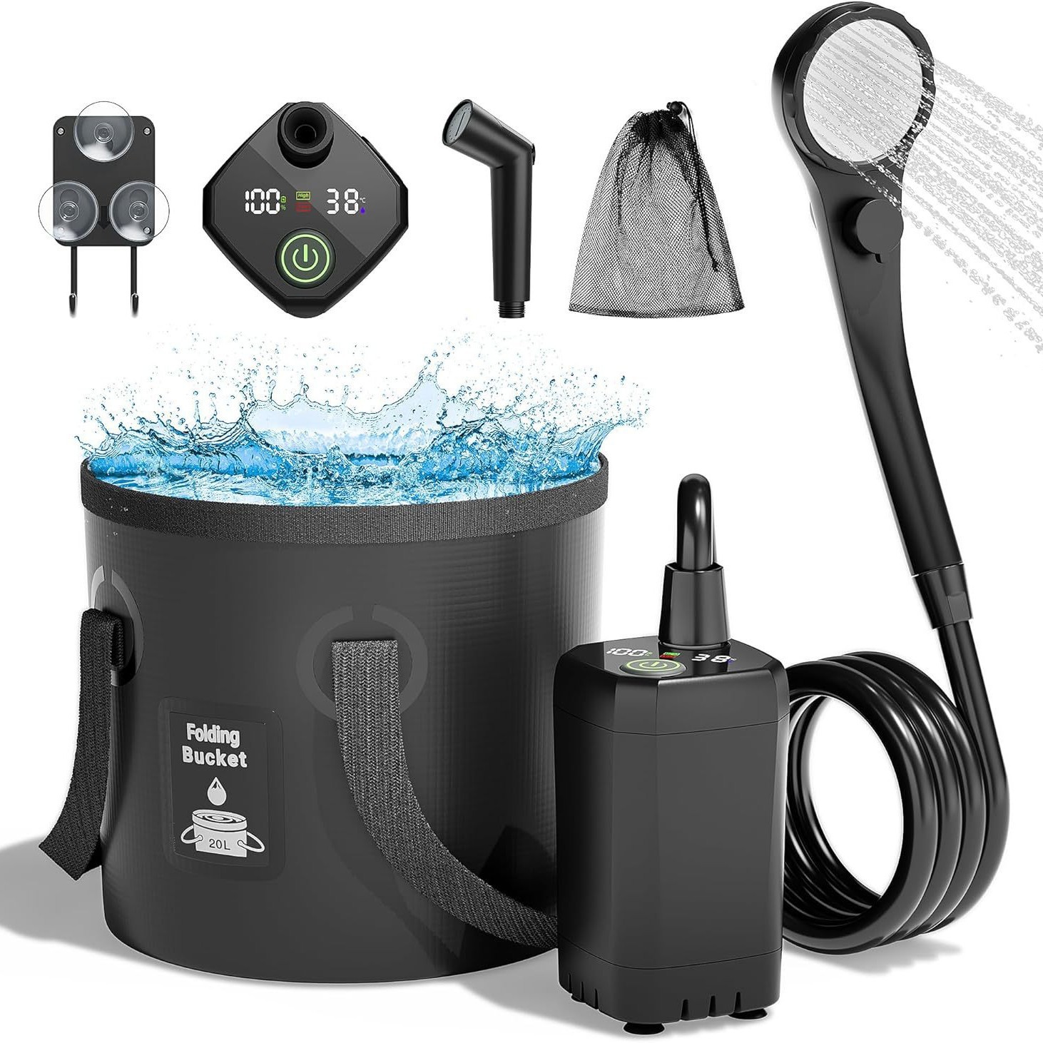 Outdoor Camping Showers - Tragbare Selbstansaugende Elektrische Außendusche Einfacher Mobiler