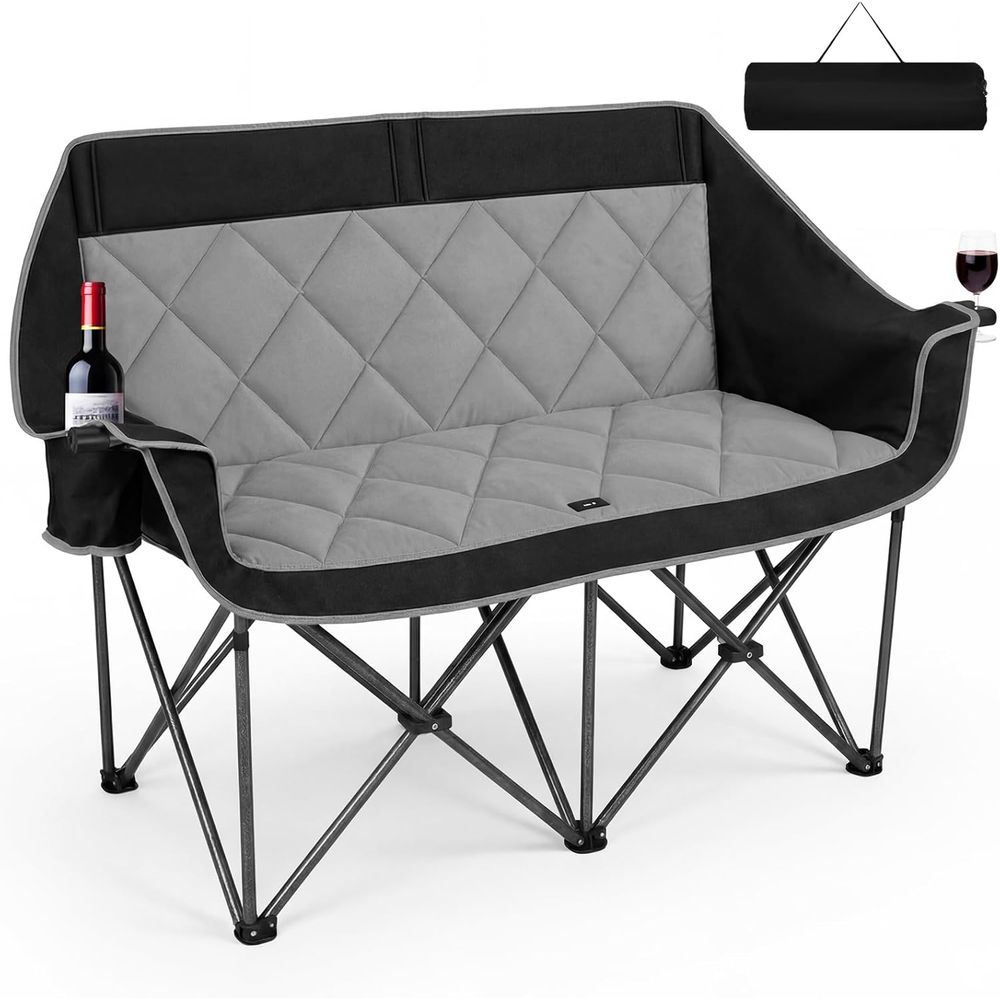 Outdoor Oversized Camping Chair - Doppelter Campingstuhl, 2-Personen-Campingstuhl, übergroßer Liegestuhl, robuste