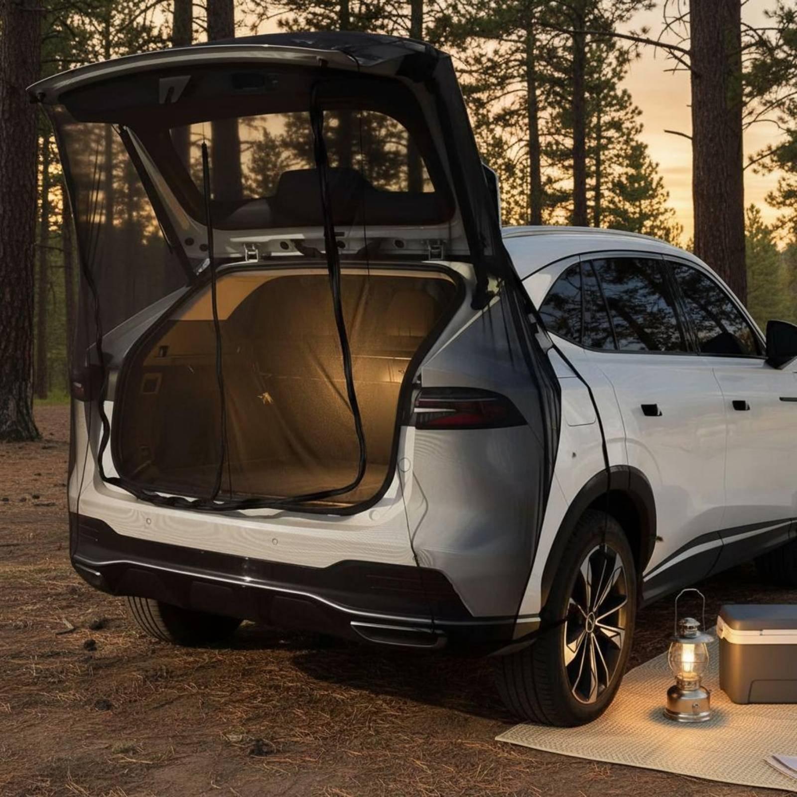 Outdoor Camping Car Tent - Heckklappen-Moskitonetz, Kofferraumzelt, Outdoor-Camping-Zubehör für SUV, Auto-Kofferraum-Dockingzelt