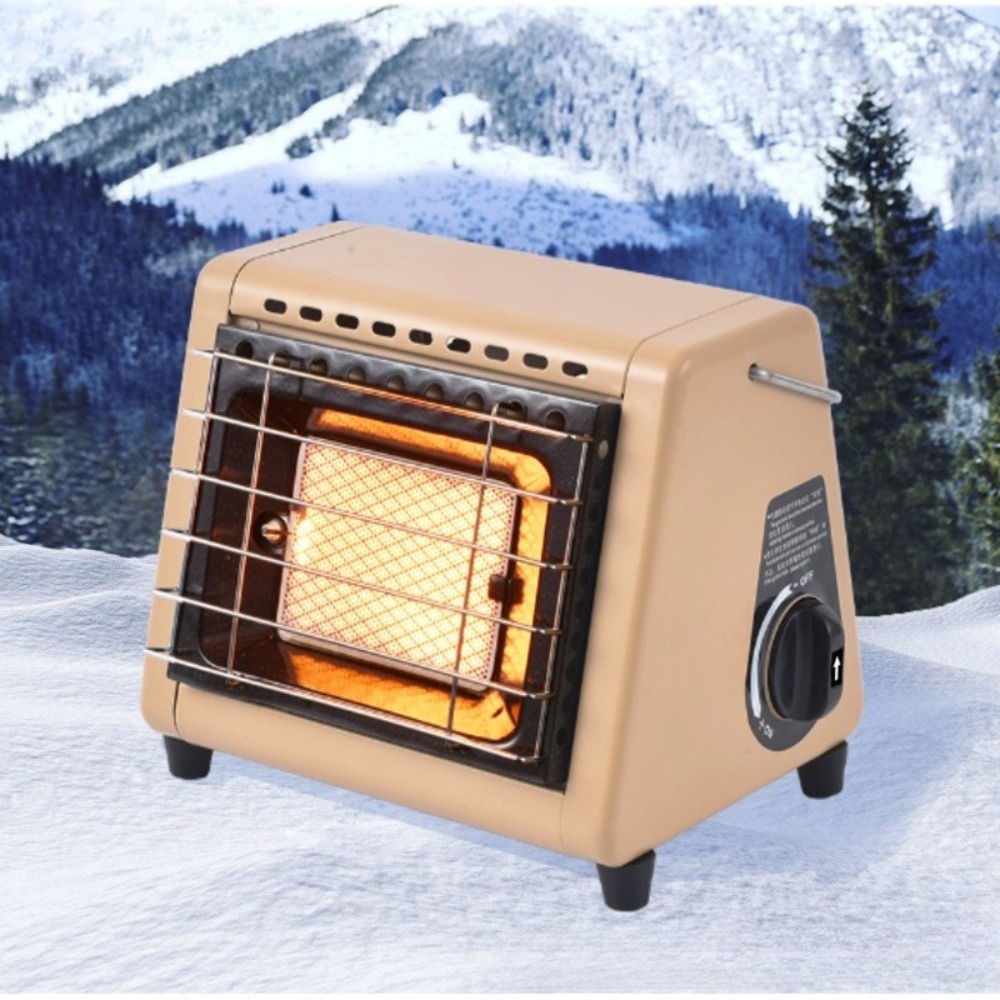 Outdoor Camping Gas Heater - Tragbarer 1,5-kW-Gaskocher-Heizgerät 2-in-1 BBQ-Kocher Campingkocher Zeltheizgerät