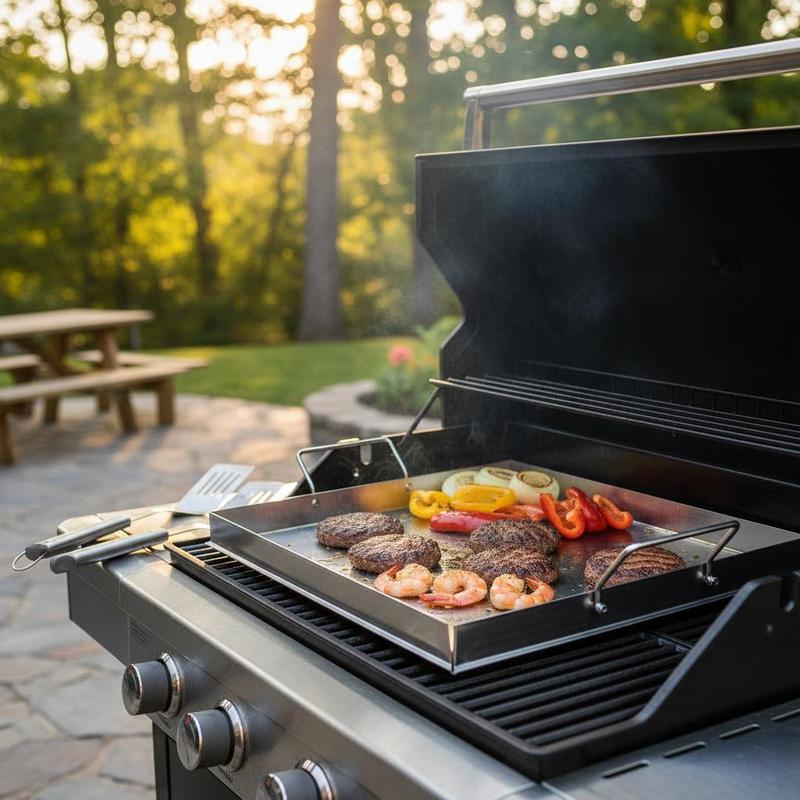 Outdoor Camping Essentials - Universelle Flachgrillplatte 18x16 Zoll für Camping,
