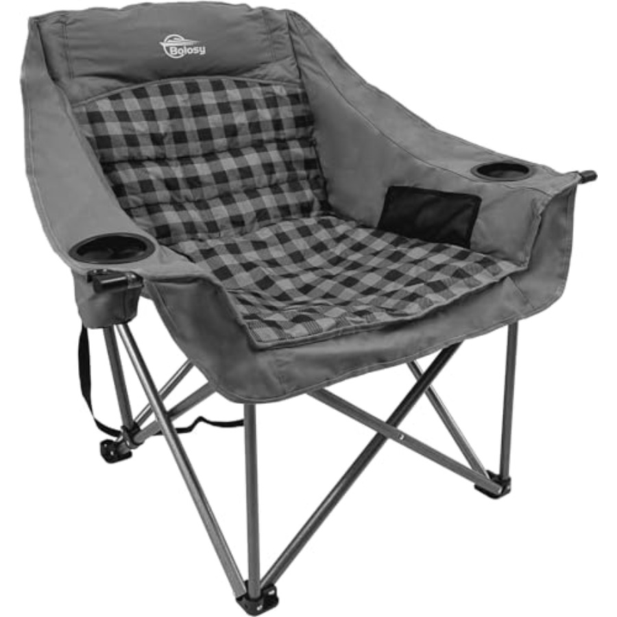 Outdoor Oversized Camping Chair - Übergroße Campingstühle für Erwachsene: Robuste, grau