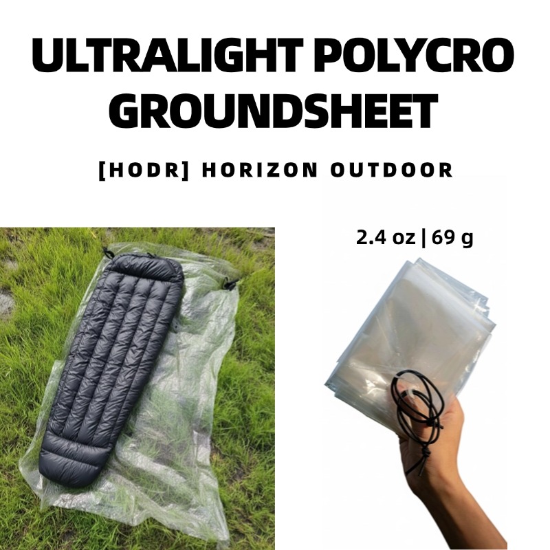 Waterproof Tarp Shelter - [HODR GEAR] Ultraleichte Polycro-Bodenplane 69g —