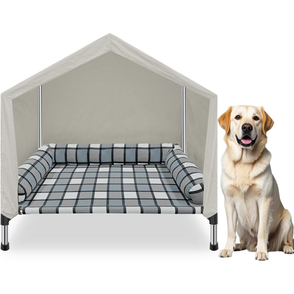 Camping Outdoor Or Indoor - Erhöhtes Hundebett - 2-in-1 Indoor-Outdoor Haustierbett