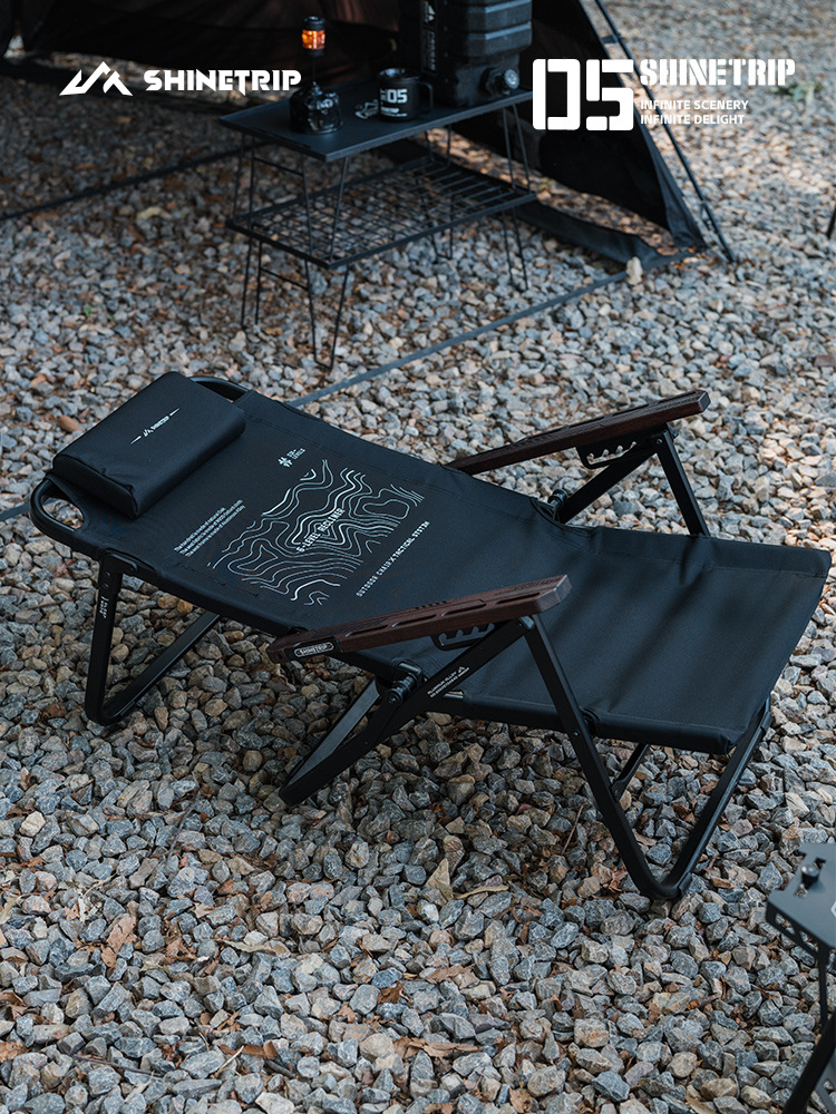 Outdoor Oversized Camping Chair - Klappbarer Campingstuhl mit 6-stufig verstellbarer Rückenlehne,