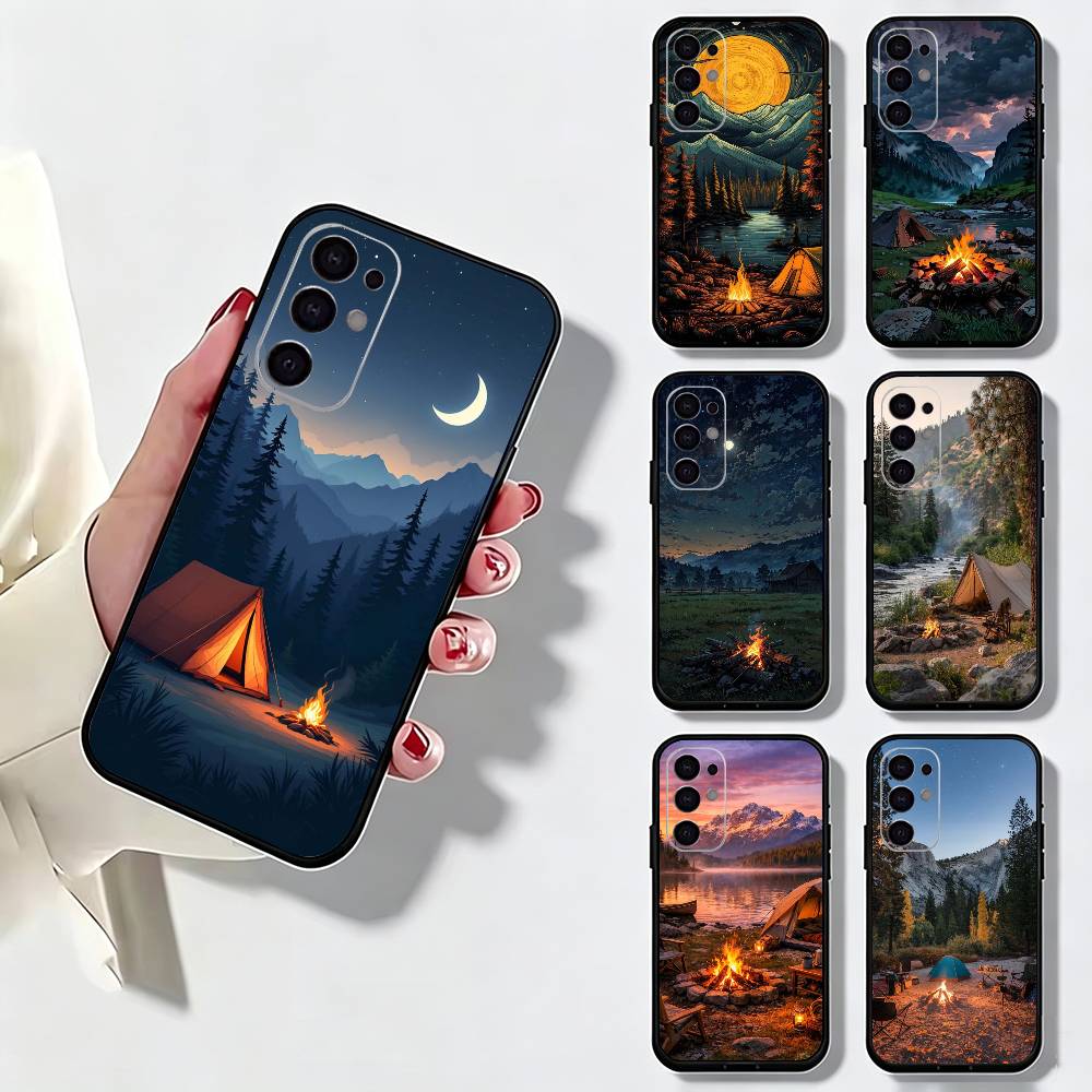 Outdoor Camping Quotes - Berg-Natur Outdoor-Camping Handyhülle für Samsung S25,