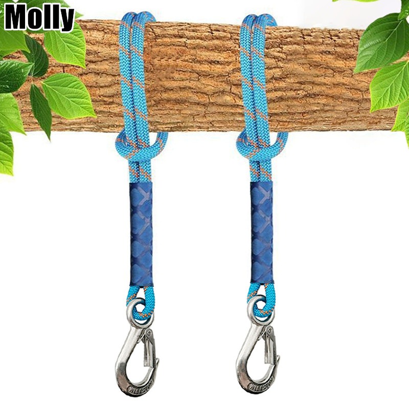 Camping Hammock - 1 Stück Hochbelastbare Nylon-Aufhängeseile mit Metallhaken,