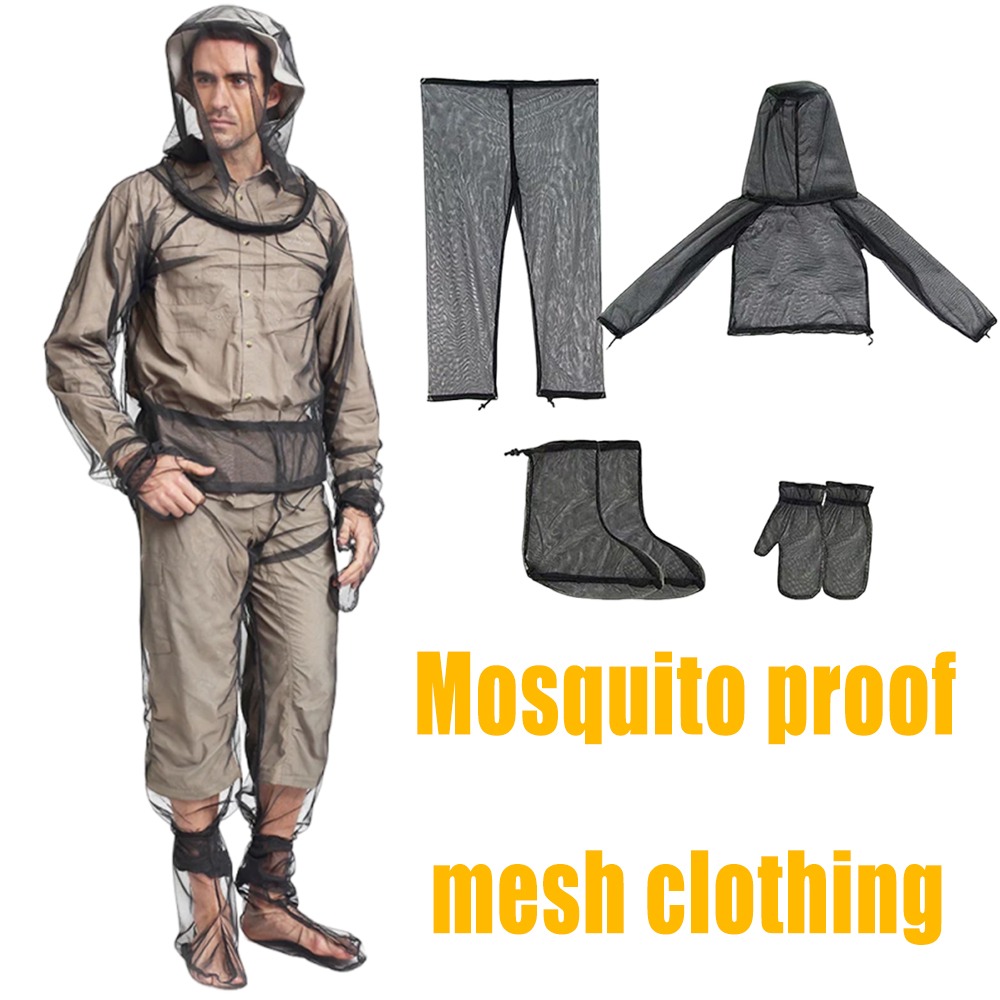 Outdoor Camping Jacket - Mückenschutzanzug für den Außenbereich, insektensichere Netzjacke