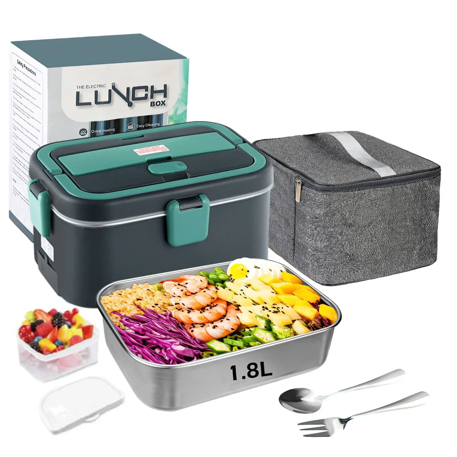 Outdoor Camping Heater - Elektrische Lunchbox, Speisenwärmer, 1,8 l, 80