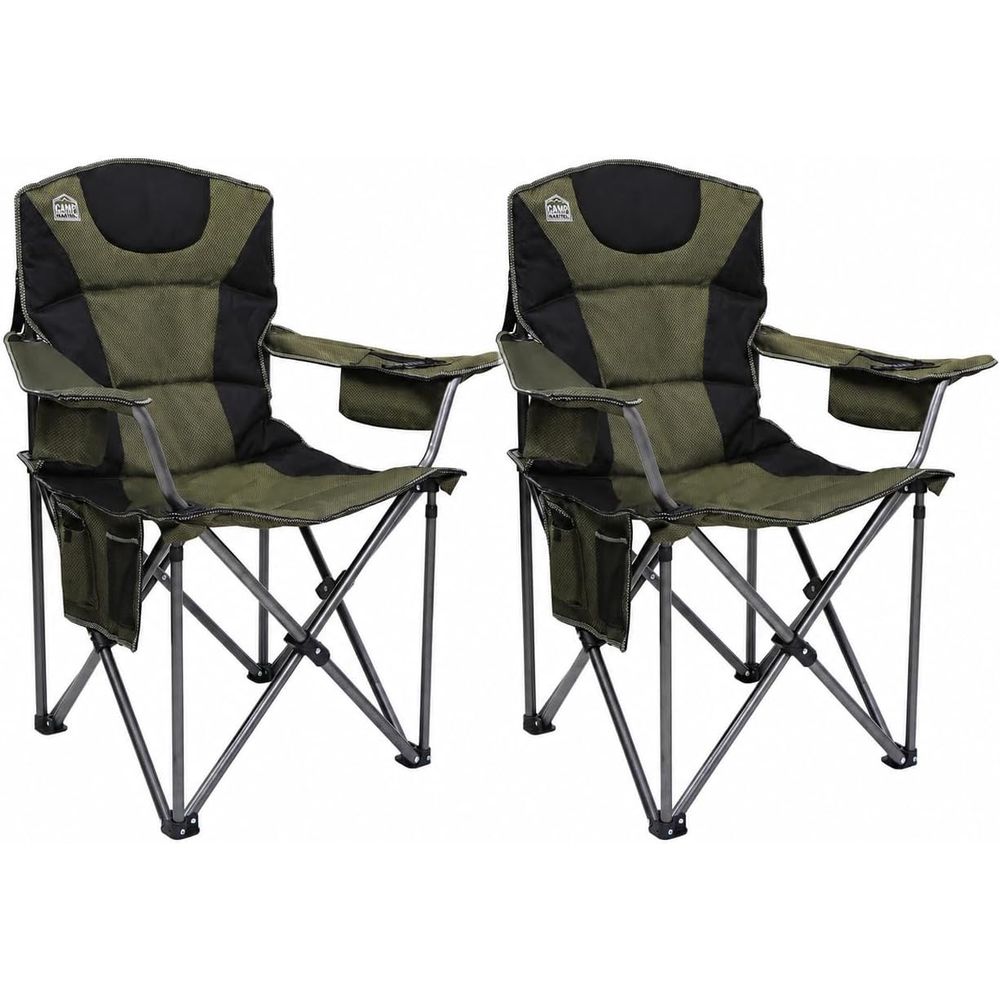 Outdoor Oversized Camping Chair - Langlebige 2er-Pack Übergroße Gepolsterte Stühle mit