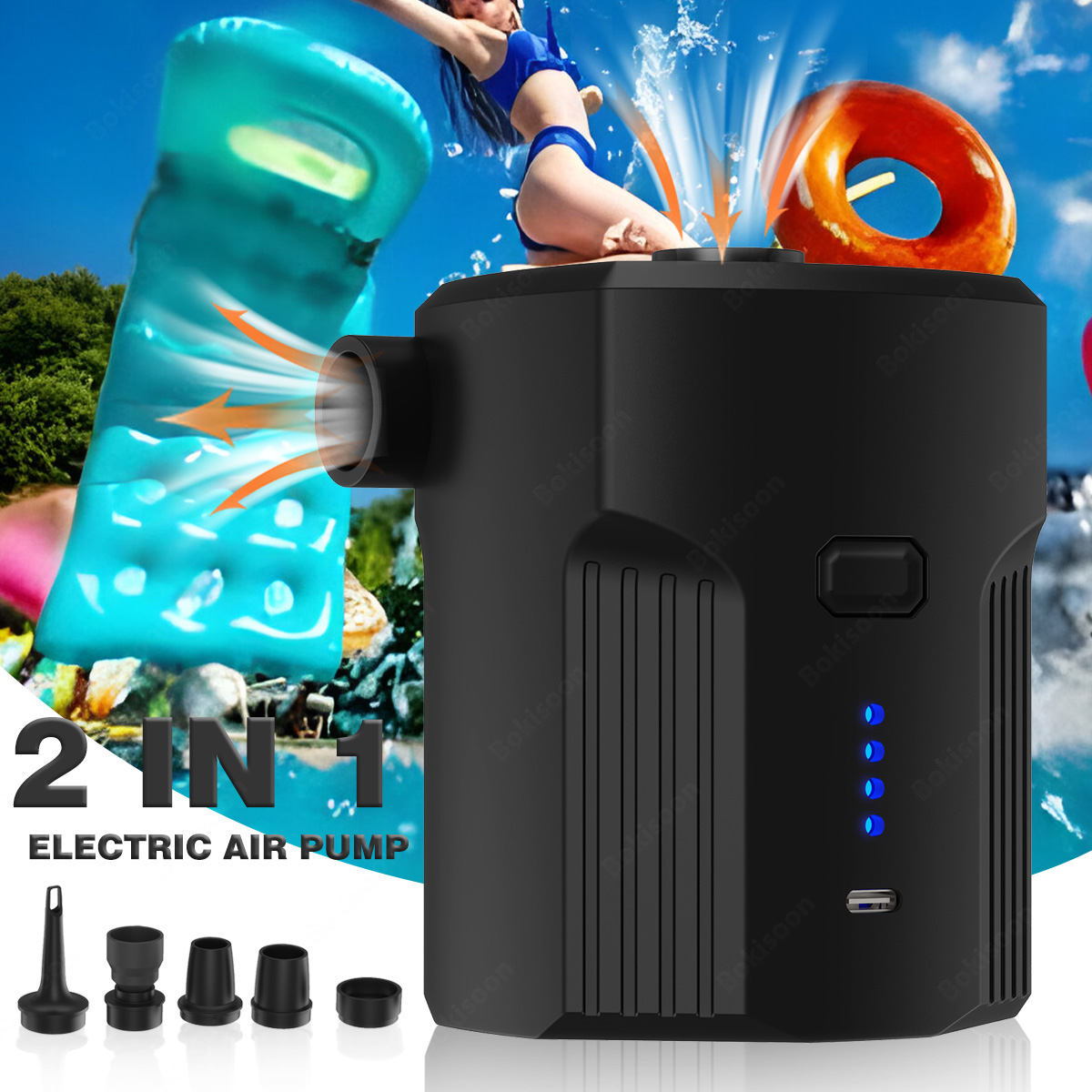 Outdoor Camping Mat - Tragbare elektrische Luftpumpe für Schlauchboote mit
