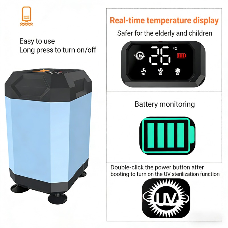 Outdoor Camping Showers - 5400mAh/9000mAh Tragbare Campingdusche für Draußen mit