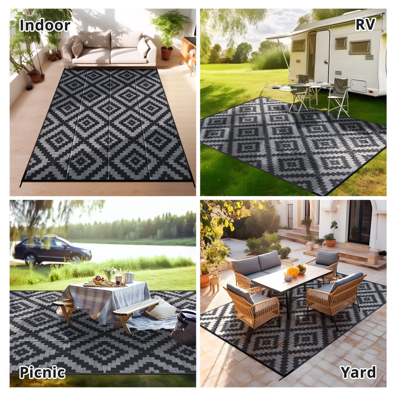 Outdoor Camping Rugs 9X12 - (5x8, 6x9, 9x12, 9x18) Outdoor-Teppiche Terrassenmatte