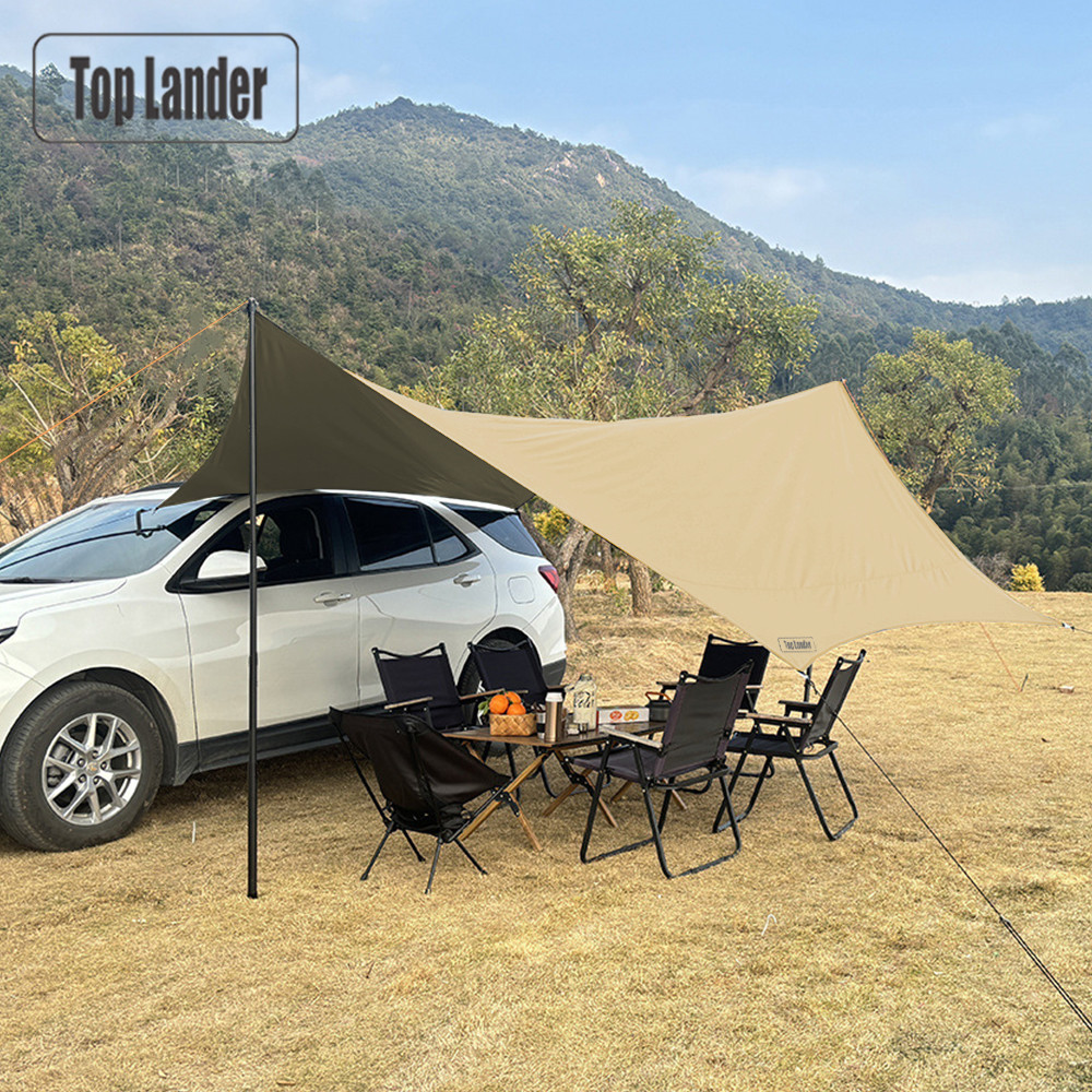 Waterproof Tarp Shelter - 4,5x4,5 m Auto Markise Sonnenschutz Baldachin