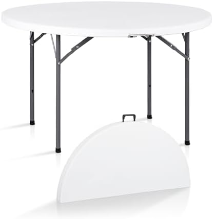 Camping Outdoor Or Indoor - 1,20 m Runder Klappbarer Kartentisch, 122