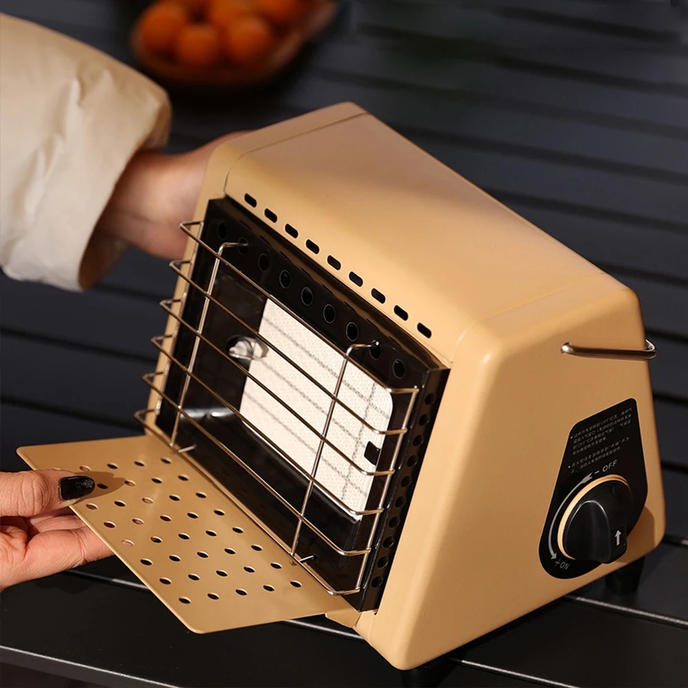 Outdoor Camping Gas Heater - 1,5 kW tragbarer Gasheizer, Grillkocher, 2-in-1-Campingkocher,