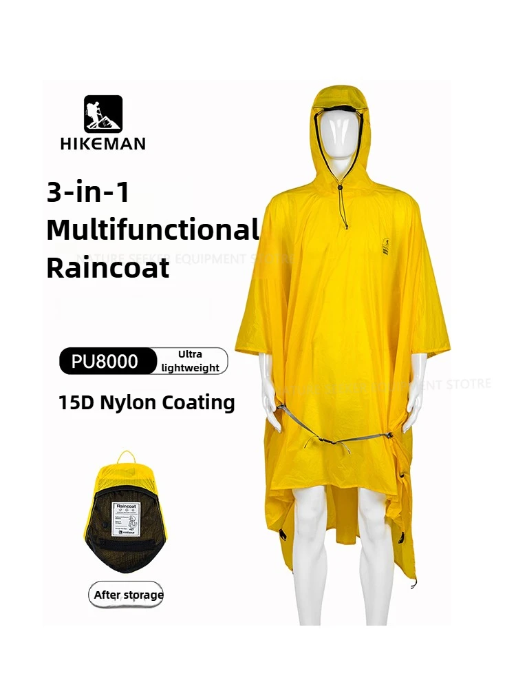 Waterproof Tarp Shelter - 15D/210T Regenmantel Wasserdichte Regen Poncho Abdeckung