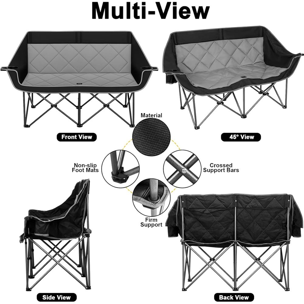 Doppelter Campingstuhl, 2-Pers – Outdoor Oversized Camping Chair Bewertung und Preis