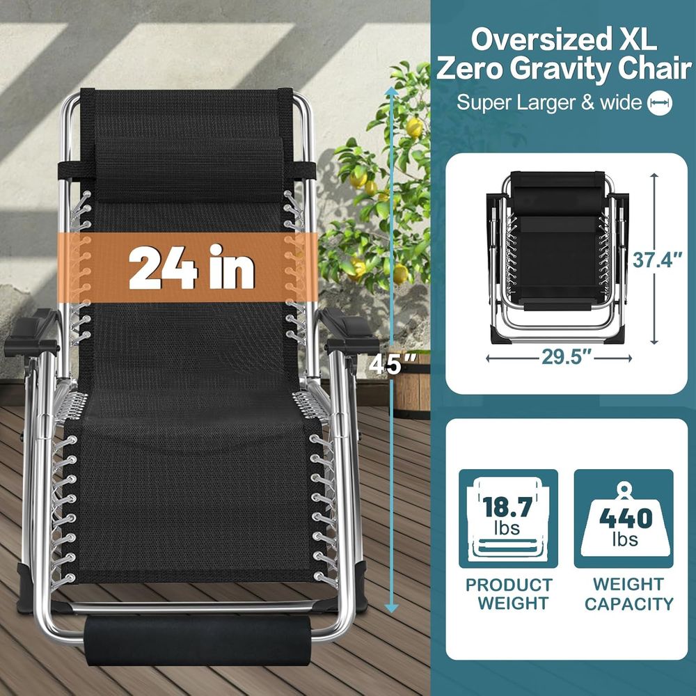 Verbreiterter Zero-Gravity-Stu – Outdoor Oversized Camping Chair Bewertung und Preis
