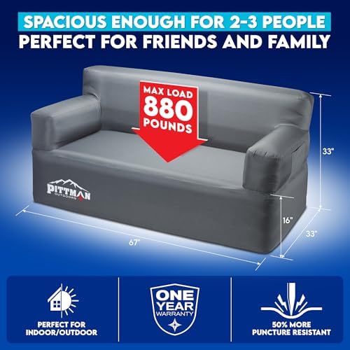 Pittman - Aufblasbare Couch mi – Camping Outdoor Or Indoor Bewertung und Preis