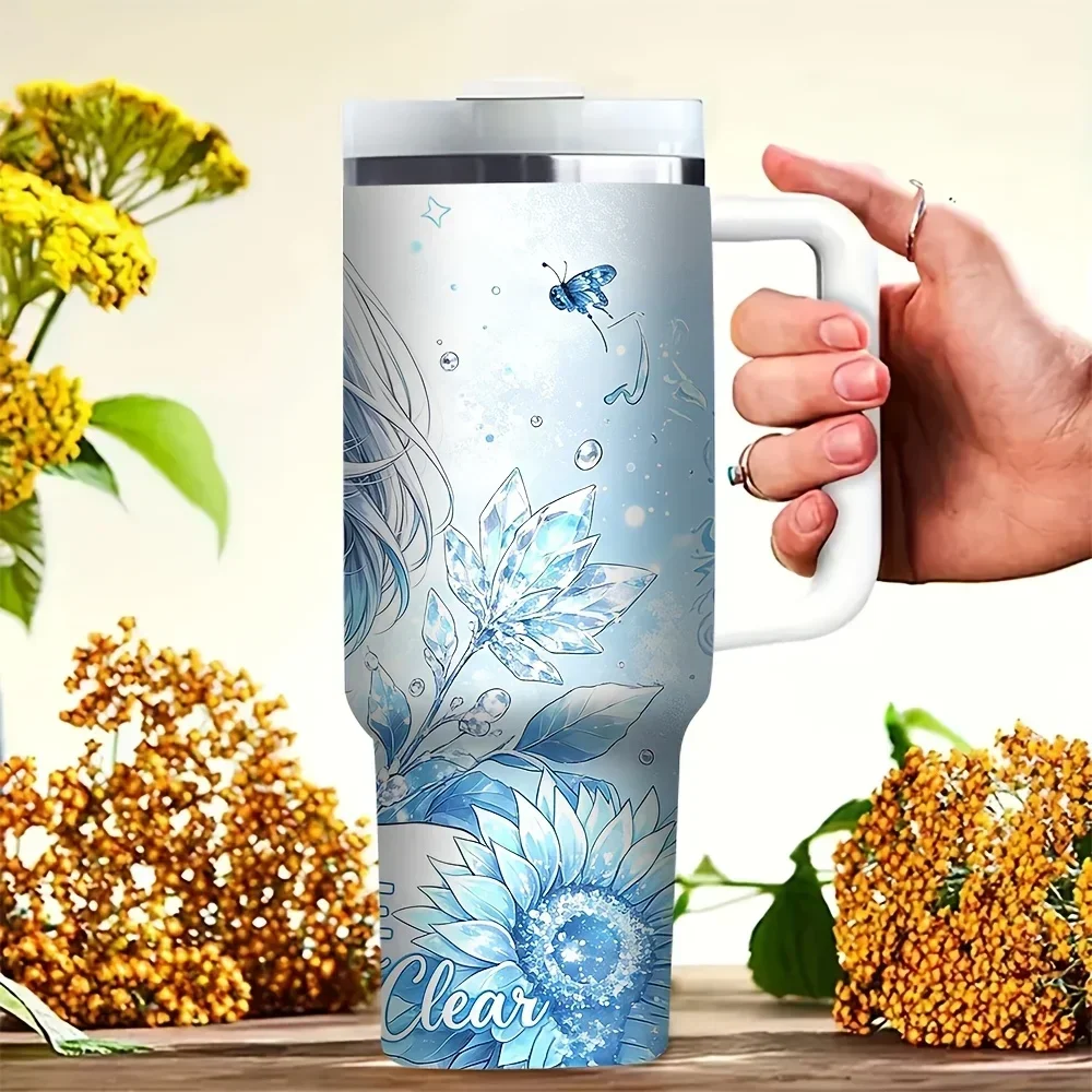 40oz Becher mit Griff, Blauer  – Outdoor Camping Anime Bewertung und Preis
