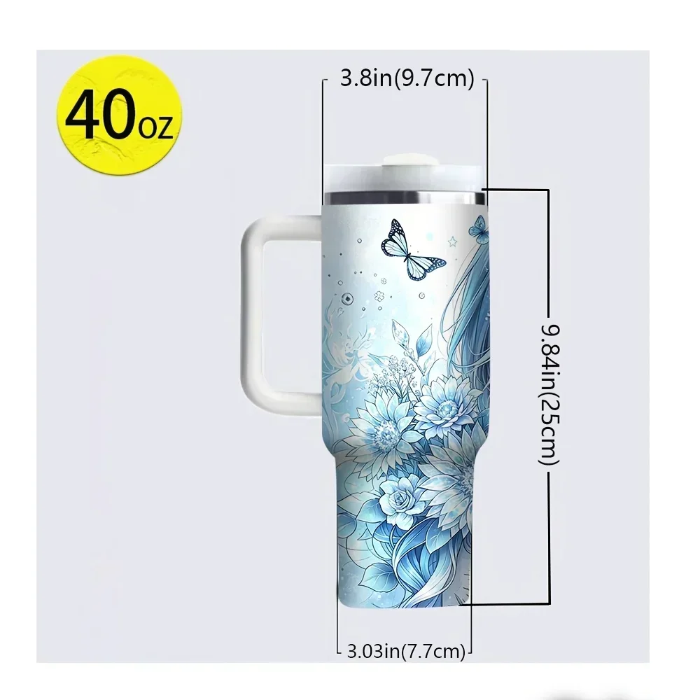 40oz Becher mit Griff, Blauer  – Outdoor Camping Anime Bewertung und Preis