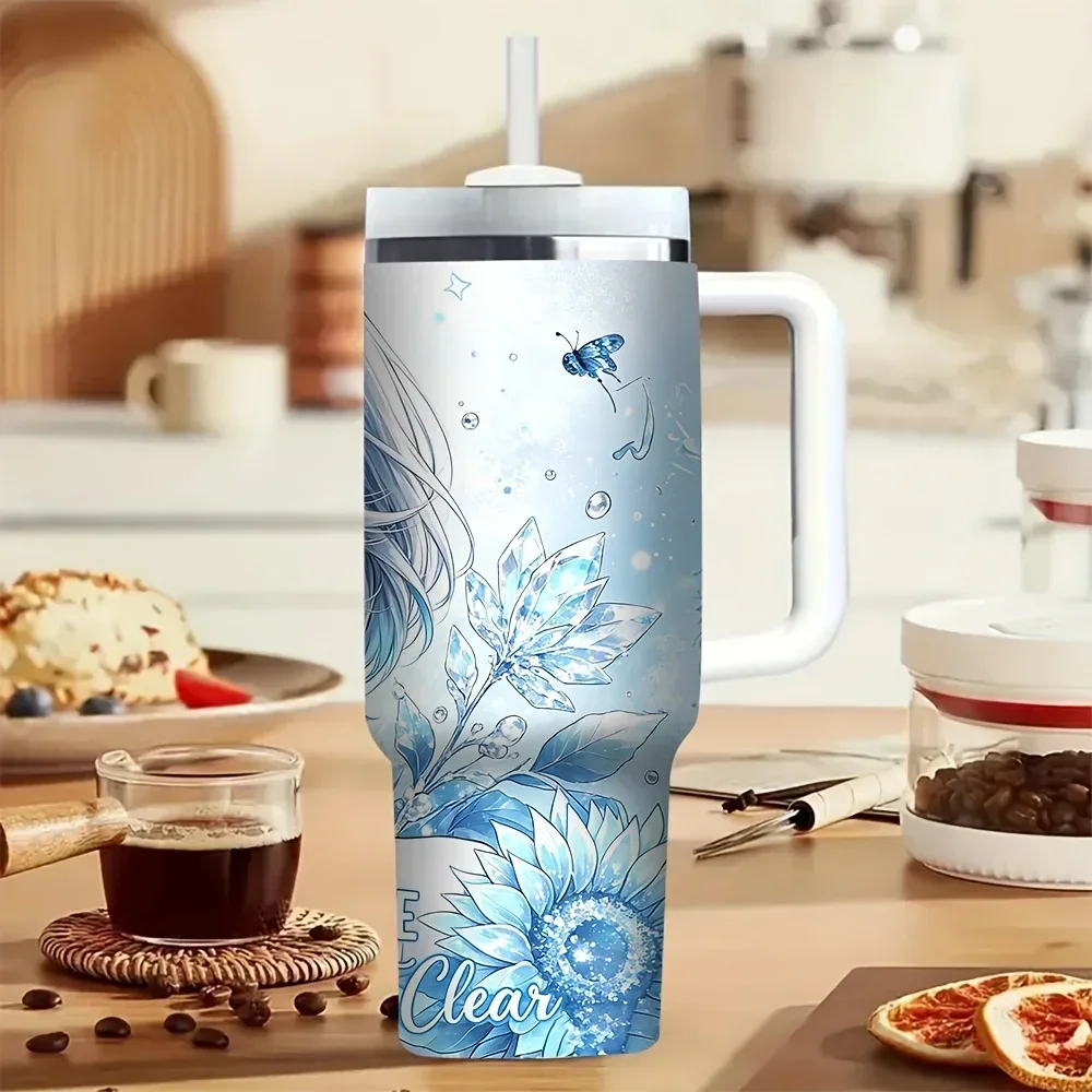 40oz Becher mit Griff, Blauer  – Outdoor Camping Anime Bewertung und Preis