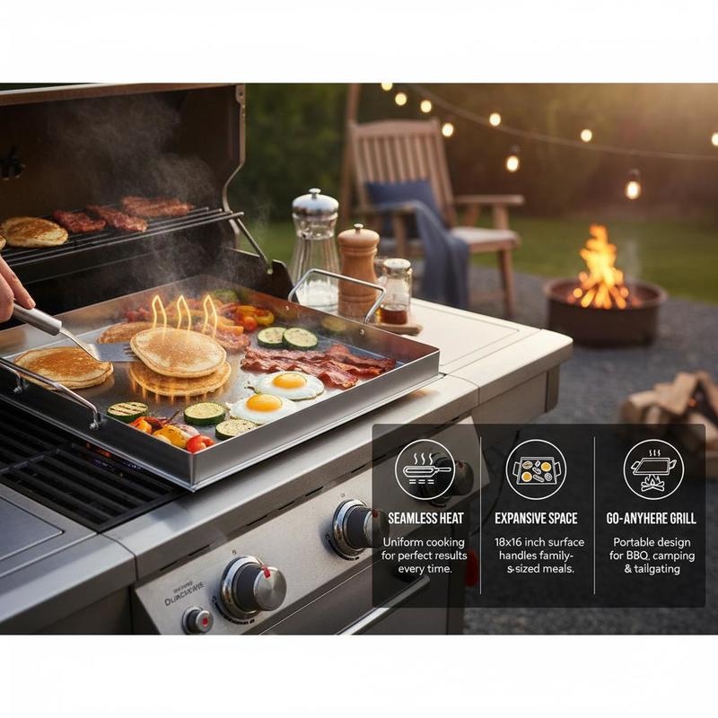 Universelle Flachgrillplatte 1 – Outdoor Camping Essentials Bewertung und Preis