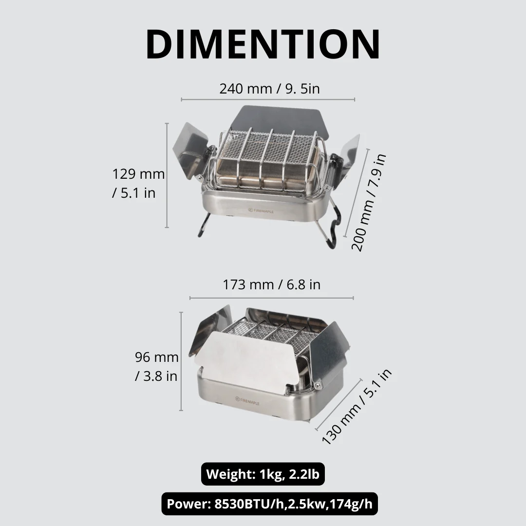 Feuer-Ahorn Sonnenblume X Gas  – Outdoor Camping Gas Heater Bewertung und Preis