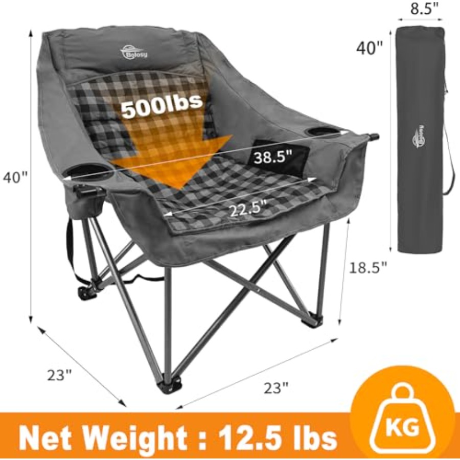 Übergroße Campingstühle für Er – Outdoor Oversized Camping Chair Bewertung und Preis