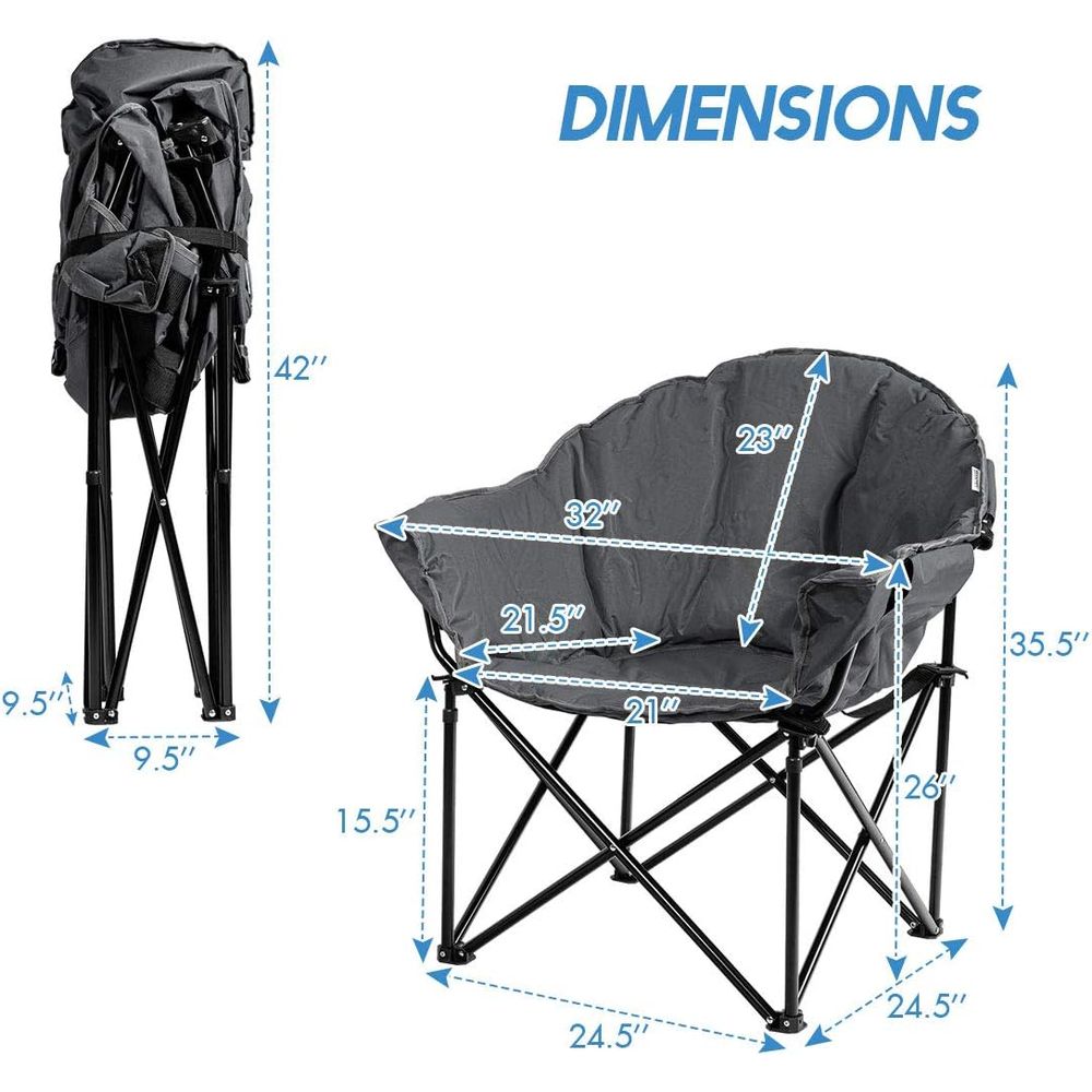 Übergroßer, gepolsterter Moon- – Outdoor Oversized Camping Chair Bewertung und Preis