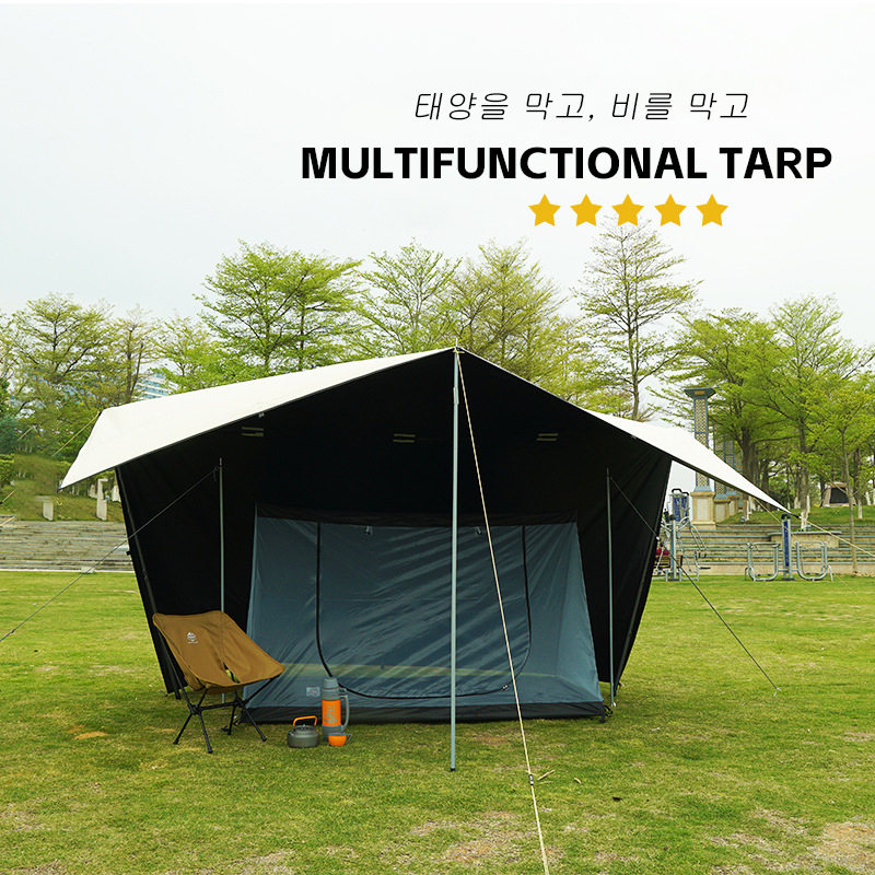 19 Hängepunkte, schwarze Besch – Waterproof Tarp Shelter Bewertung und Preis