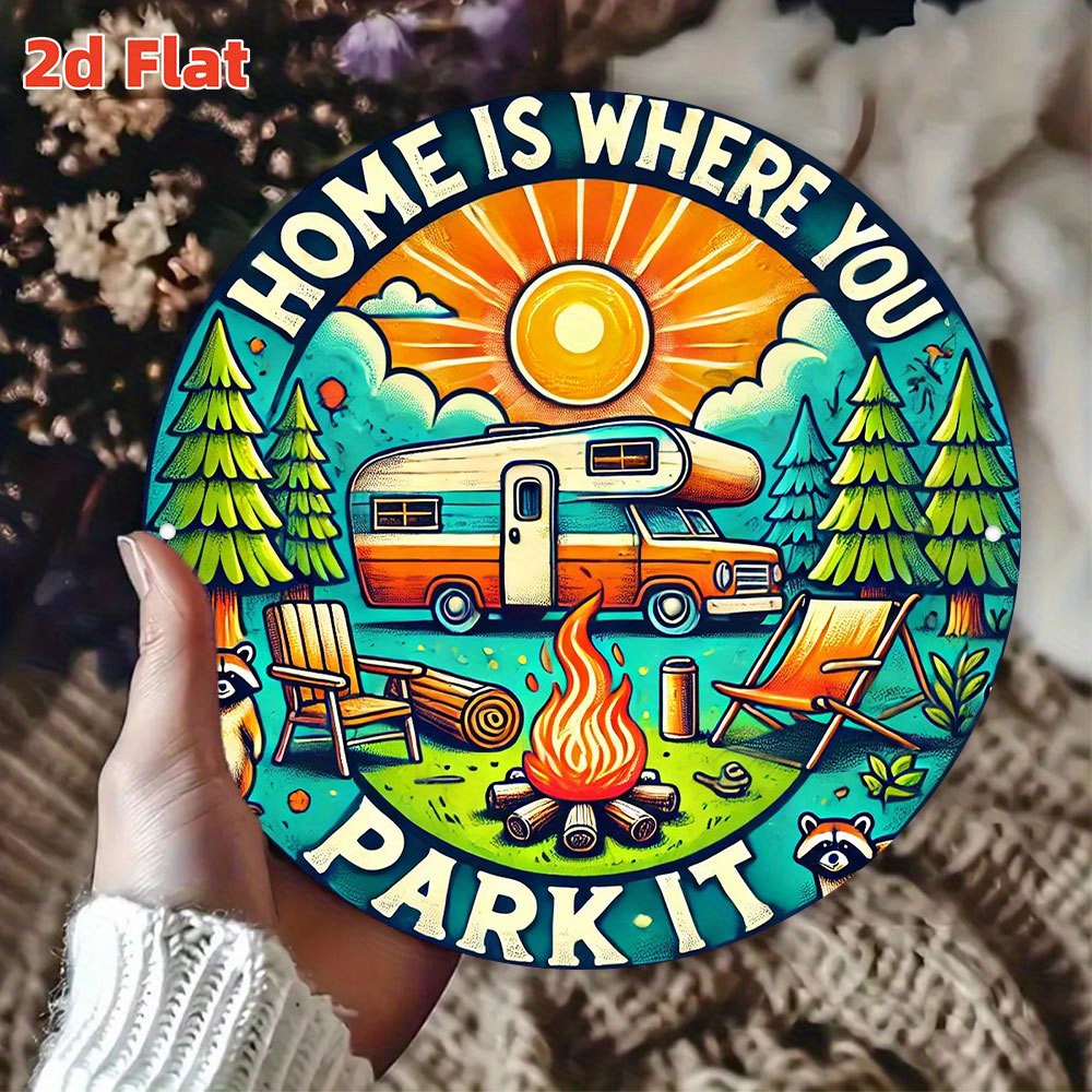 Retro-Camping-Wandkunstschild  – Outdoor Camping Quotes Bewertung und Preis