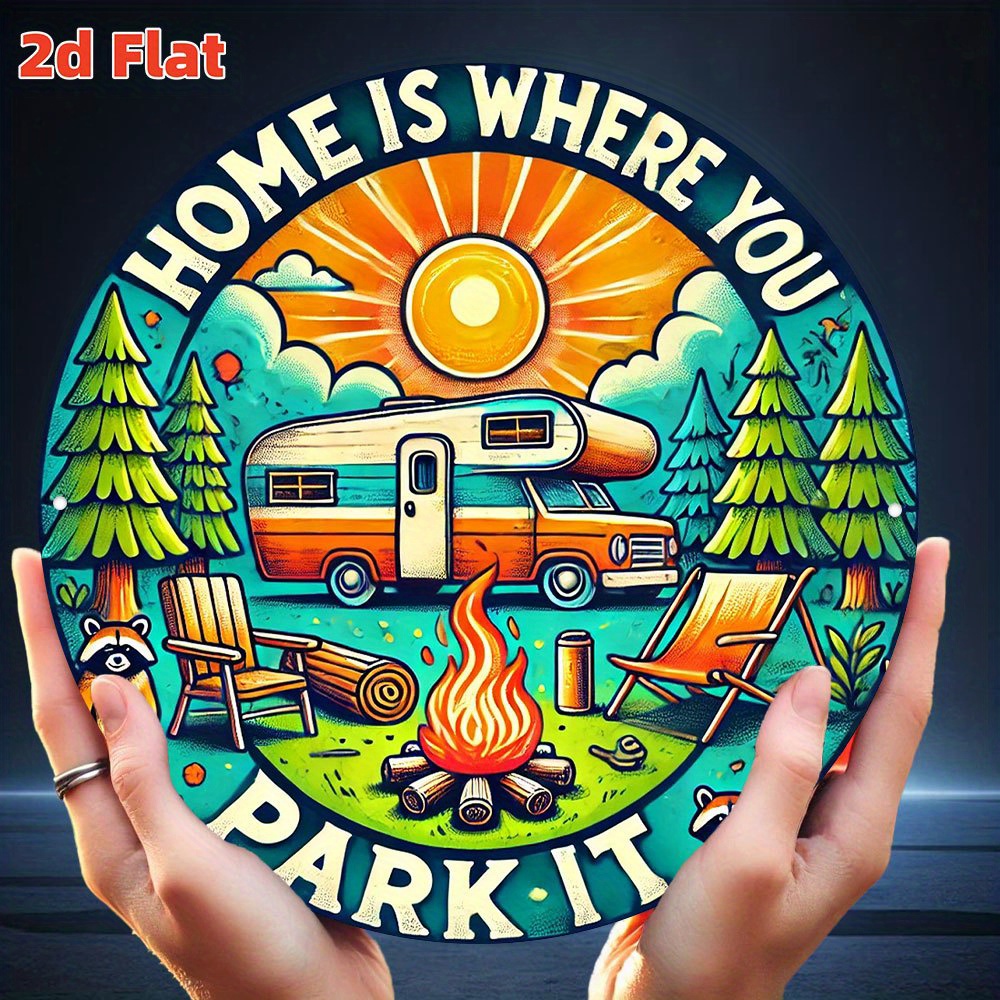 Retro-Camping-Wandkunstschild  – Outdoor Camping Quotes Bewertung und Preis