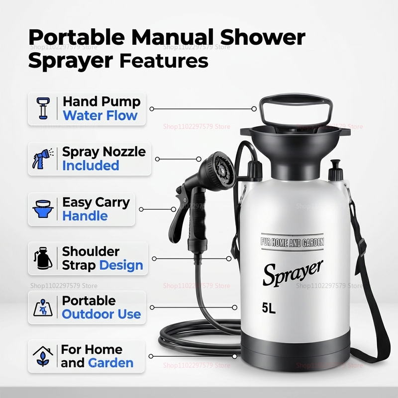 Tragbare Campingdusche 5L Manu – Outdoor Camping Showers Bewertung und Preis