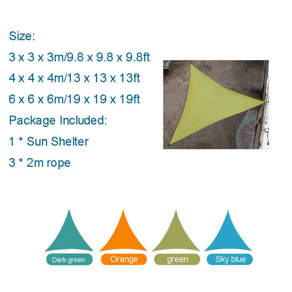 6x6x6 m Triangle Sun Shelter W – Waterproof Tarp Shelter Bewertung und Preis